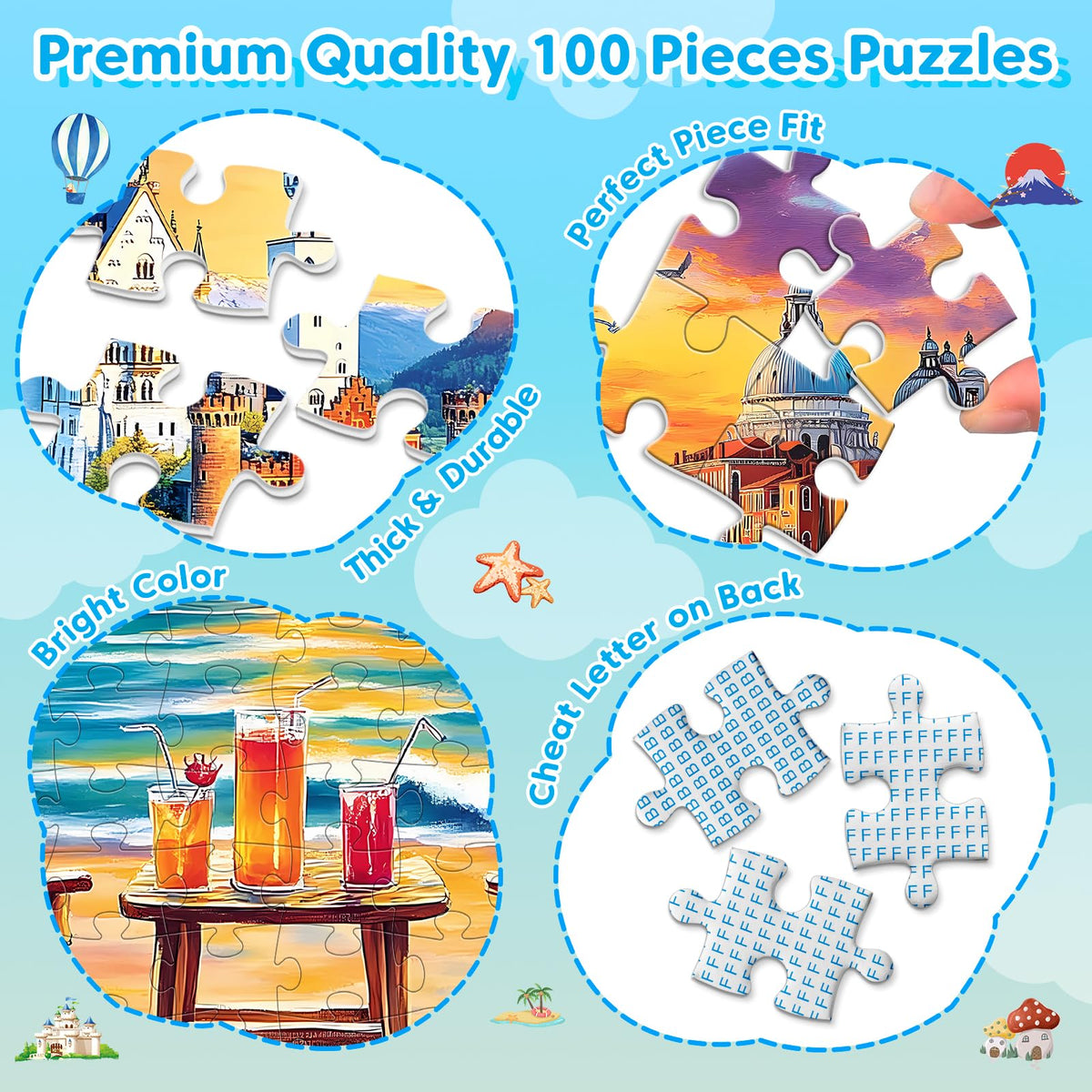 Ciavotie Japan Landscape puzzle showcases rich color palettes for kids and adults to enjoy.