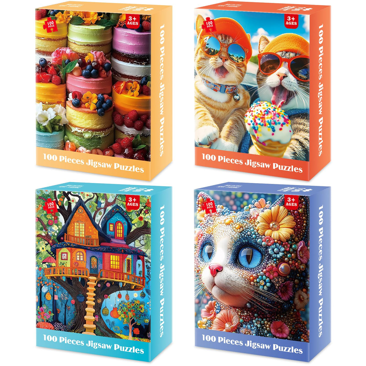 Ciavotie Cakes puzzle – vibrant 100 pieces for family bonding and creativity