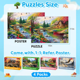 Ciavotie autumn 100-piece puzzle with rich hues for cognitive engagement.