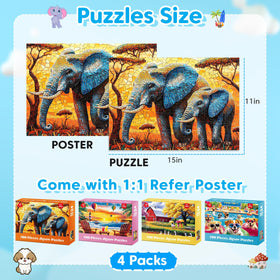 Ciavotie dog pool party puzzle scene invites cooperative learning for all ages.