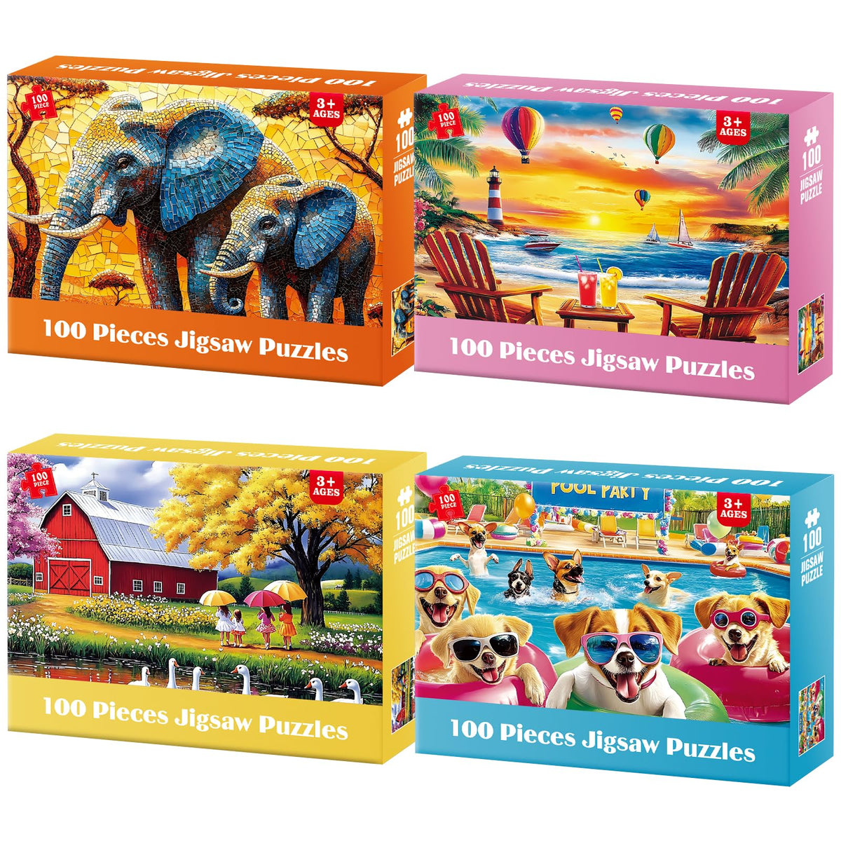 Ciavotie elephants puzzle scene sparks imagination for children ages 4–8.