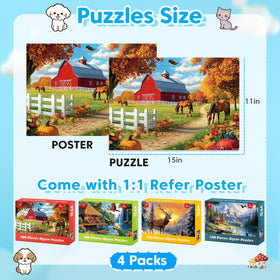 Ciavotie Elk in the Snow puzzle: large pieces aid easy gripping