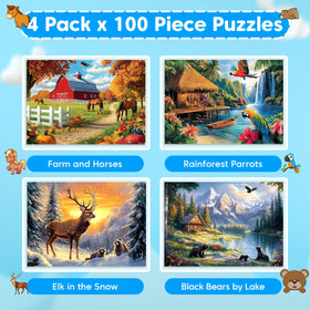 Ciavotie Rainforest Parrots puzzle: vivid colors boost focus during play