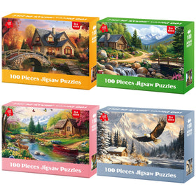 Ciavotie spring 100-piece puzzle for engaging seniors and kids with vibrant colors.