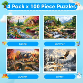 Ciavotie summer 100-piece puzzle designed for focused family play.