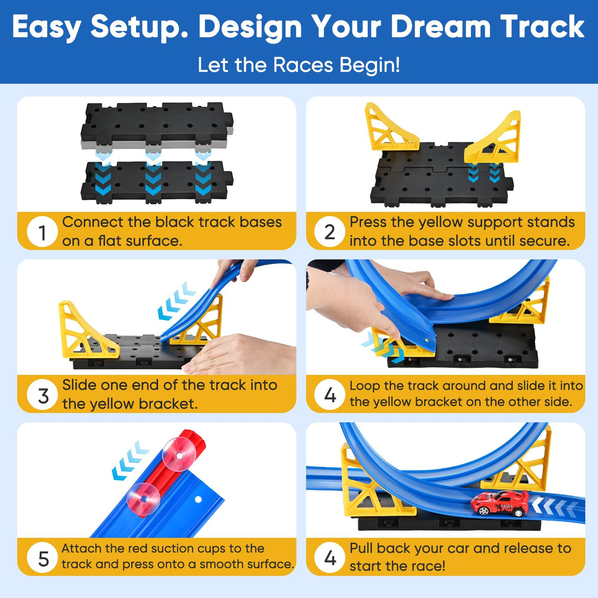 Cieex track with suction cups attaches securely to smooth surfaces