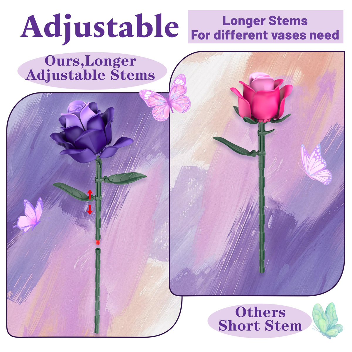Ciesa set includes twelve botanical pieces for diverse arrangements.