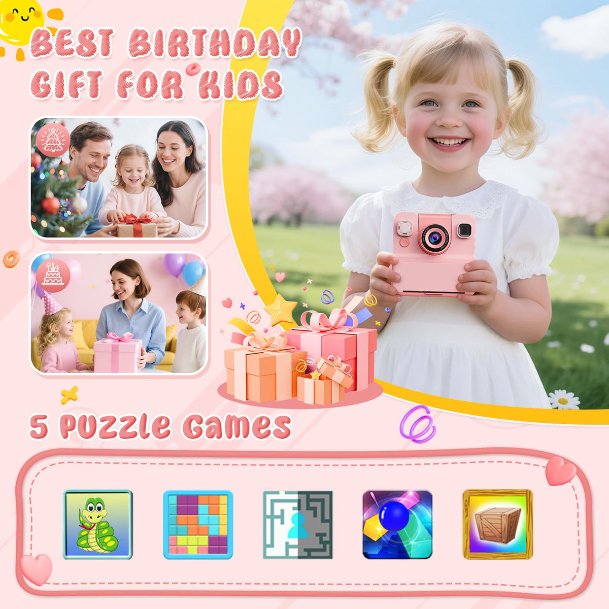 CIGXAVO built‑in games and filters spark creativity during playtime.