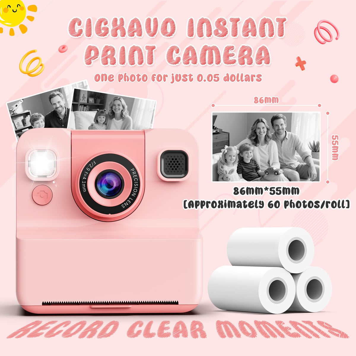 CIGXAVO front and rear cameras enable versatile shooting and selfies.