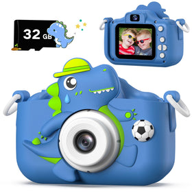 Cimizi Dinosaur Camera front view with protective case for active kids