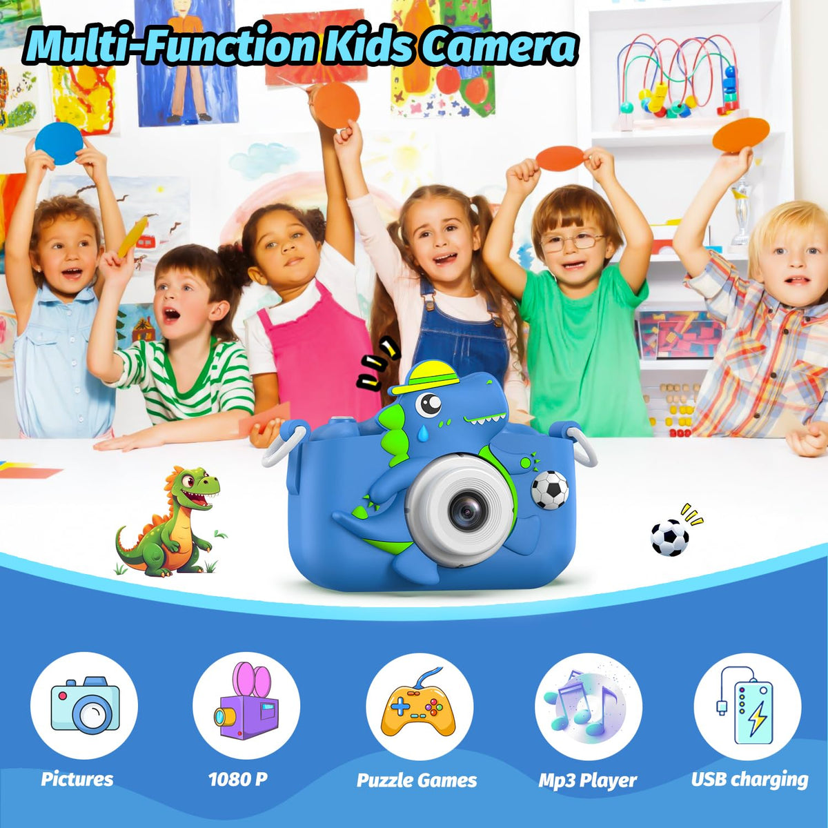 Cimizi Kids Camera used outdoors with portable lanyard