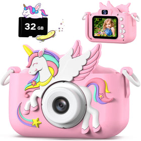 Cimizi Upgrade Kids Camera with cute protective cover offers anti-drop protection for carefree outdoor play