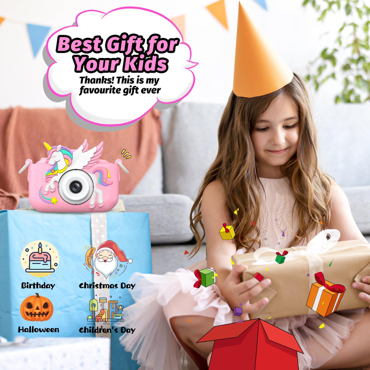 Cimizi Upgrade Kids Camera dual-selfie lens enables easy self-portraits during family adventures