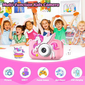 Cimizi Upgrade Kids Camera protective cover protects from drops during outdoor adventures.