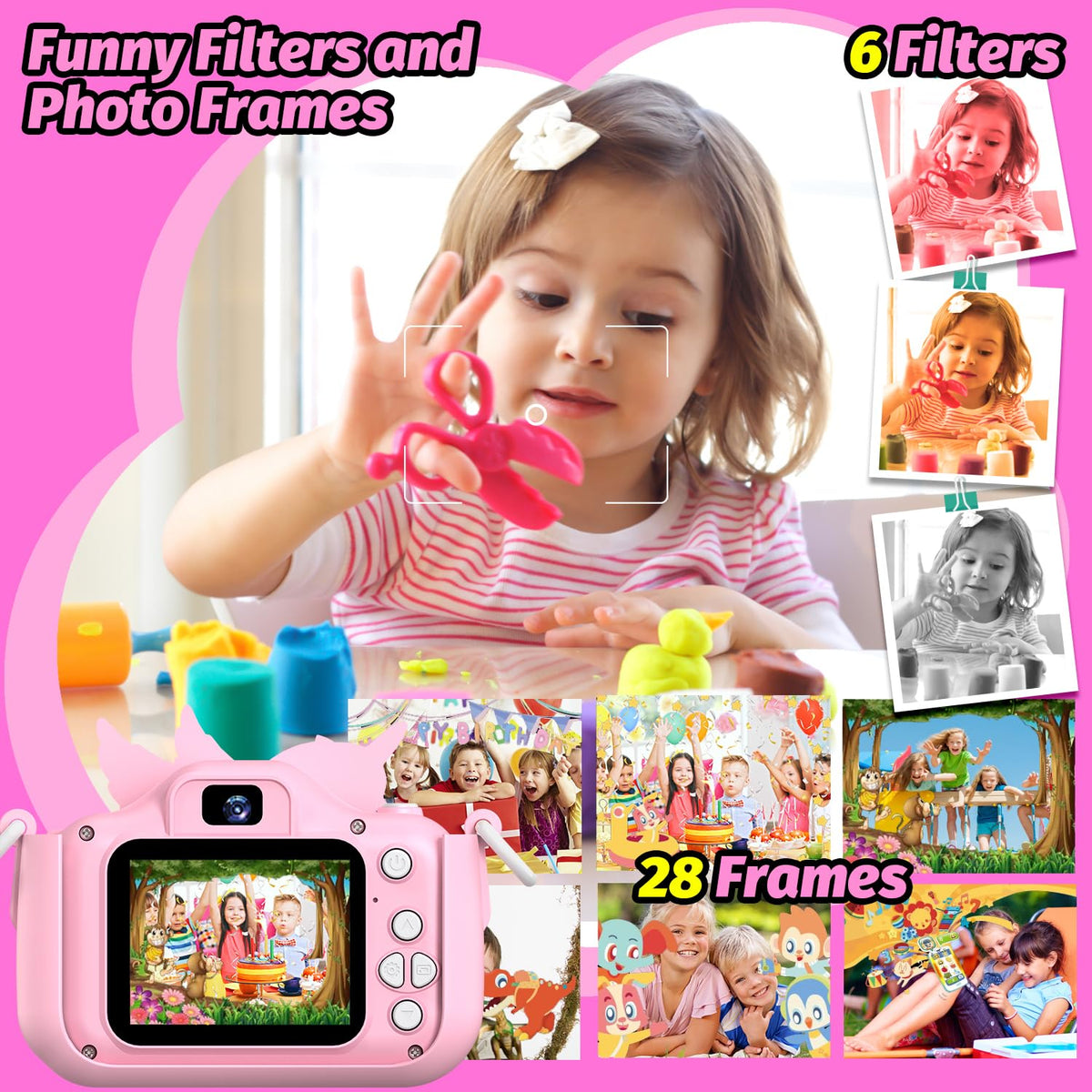 Cimizi Upgrade Kids Camera video mode lets kids capture motion and moments.