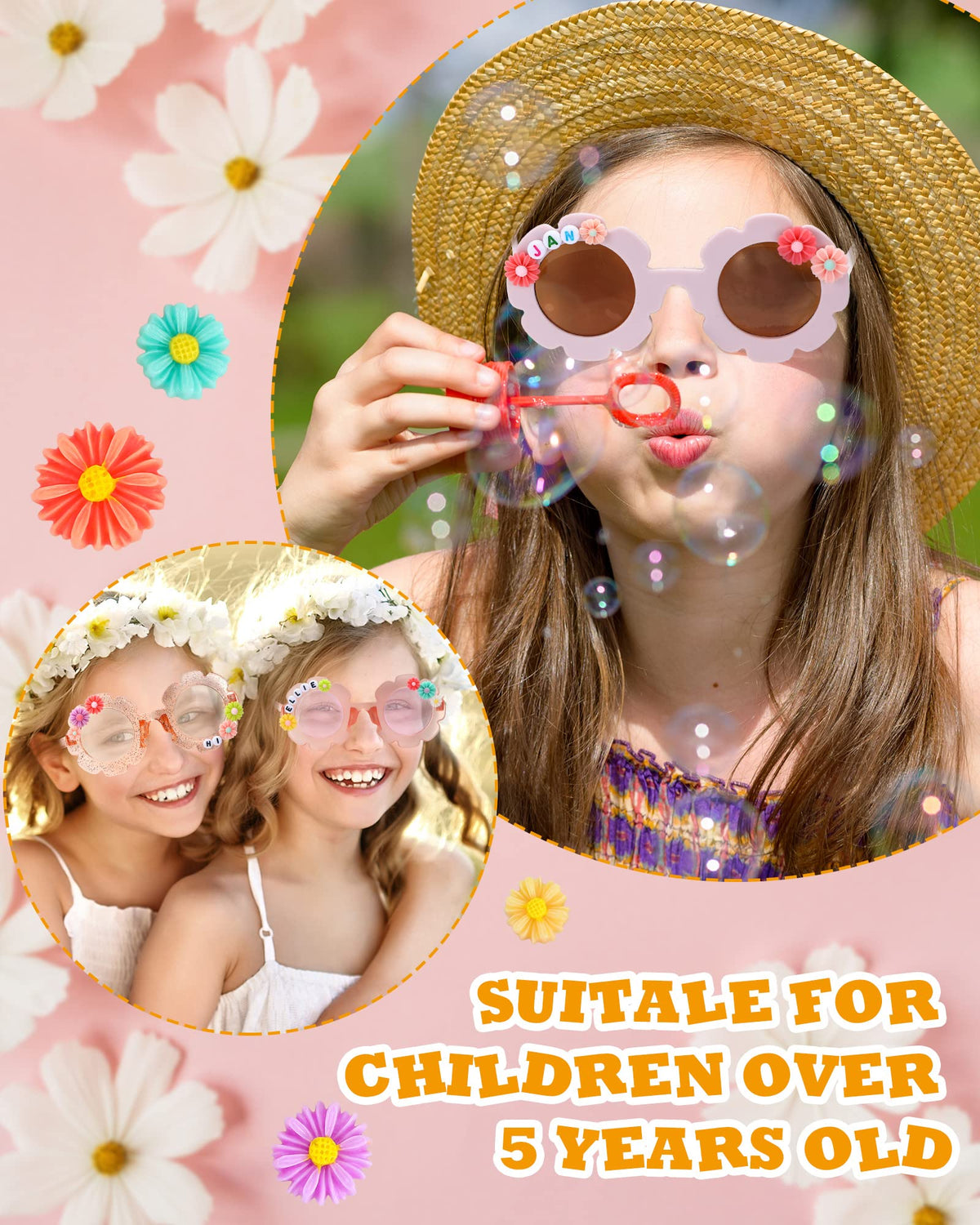Cindeer kids sunglasses size 4.9 x 4.9 x 2.3 inches.