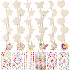 Cindeer princess wooden wand collection for imaginative play and crafts.