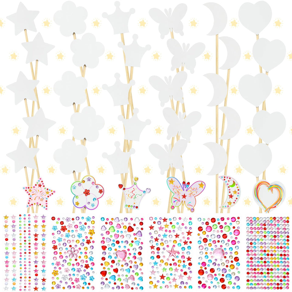 Cindeer wooden princess wands collection for DIY crafts and party decorations