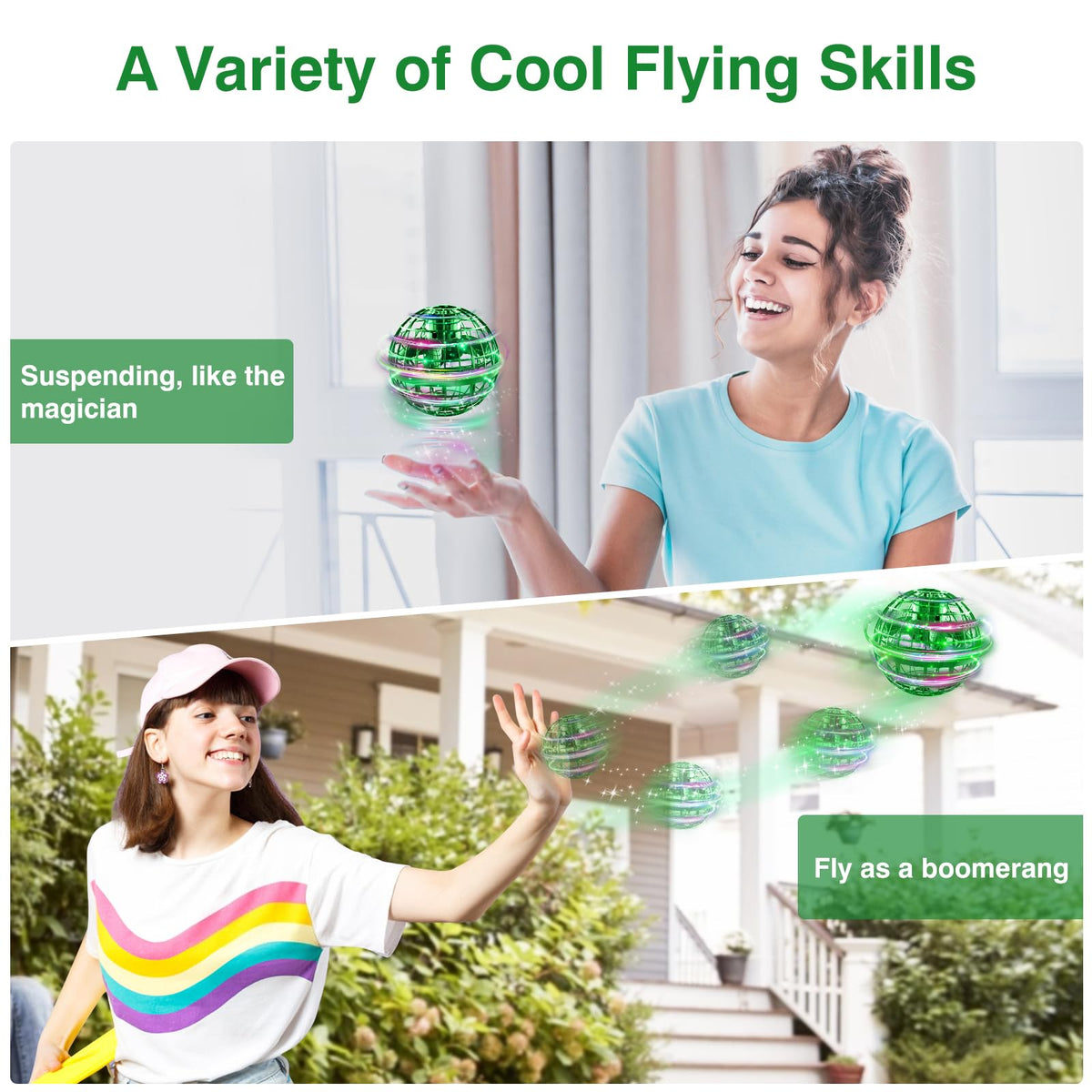 Ciniffo boomerang-style flight showcases versatile tricks for interactive fun