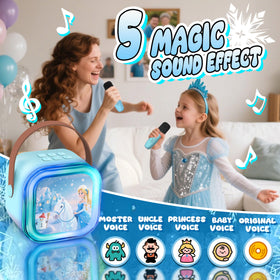 CINKOLA Kids Karaoke Machine with two wireless microphones for duets