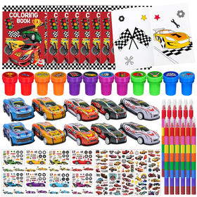 Cinrobiye 72 Pcs race car coloring book bulk with colorful pages for kids