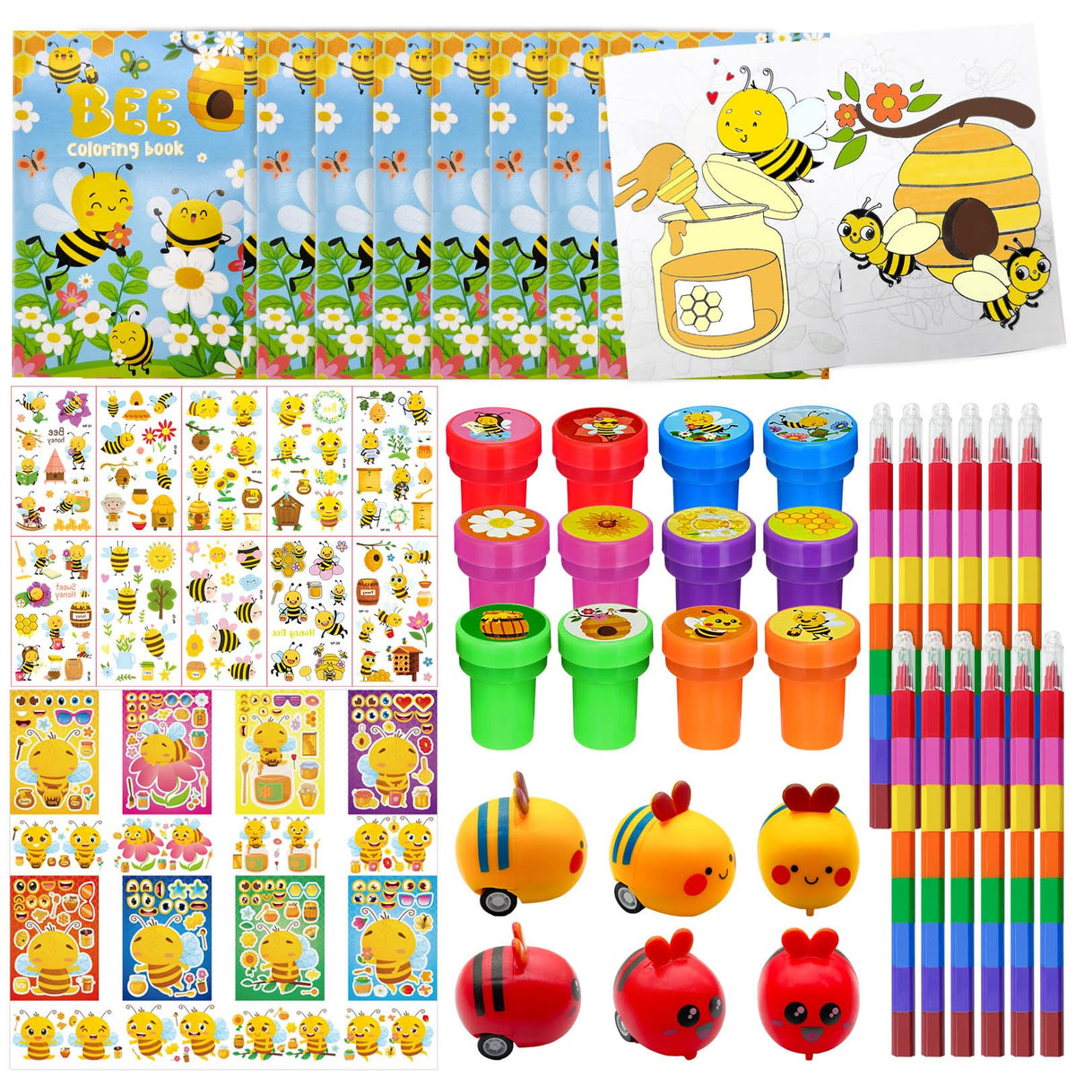 Cinrobiye bee coloring book 4x6 inches for party favors and creative play.