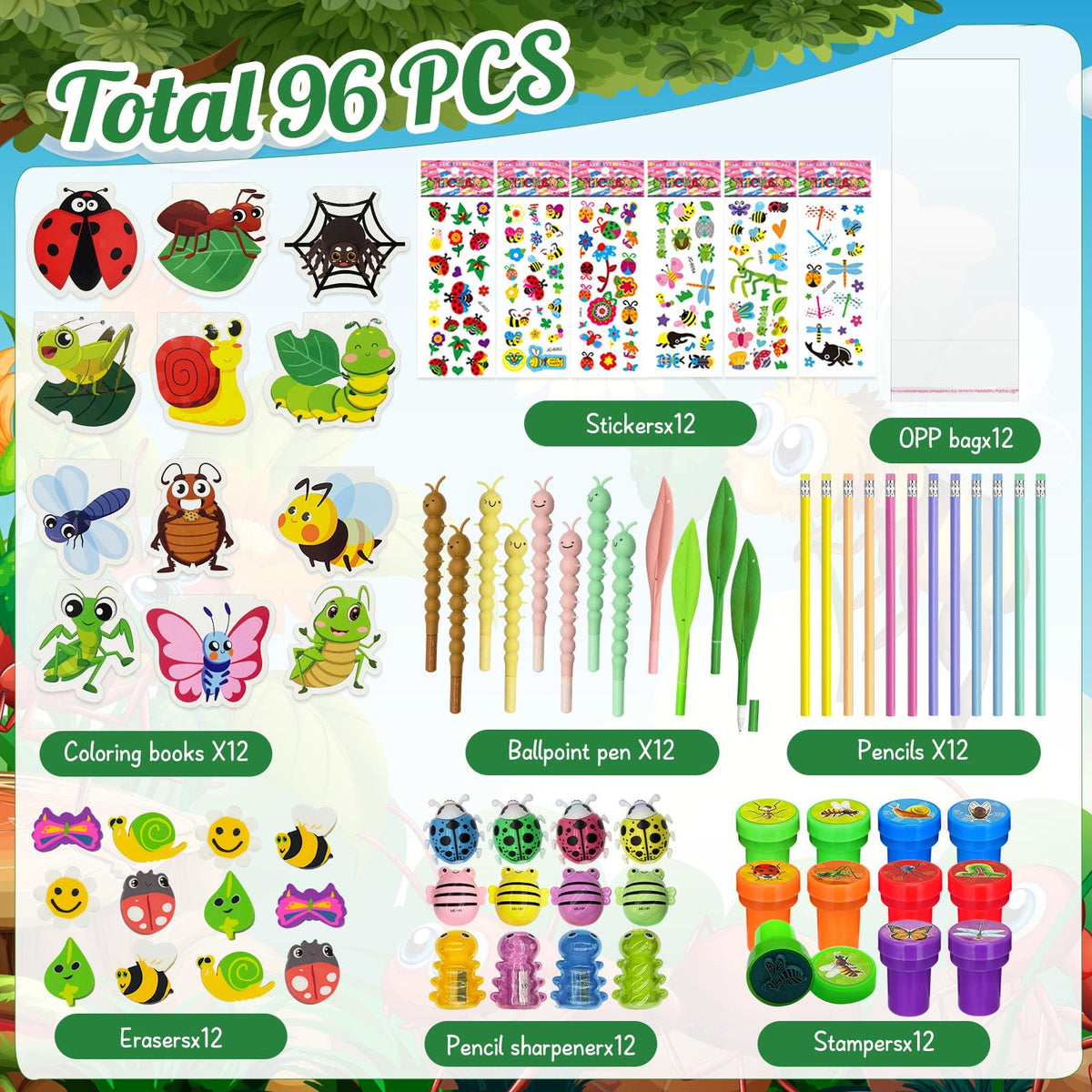 Cinrobiye insect-themed pencils provide comfortable grip for quick assignments.