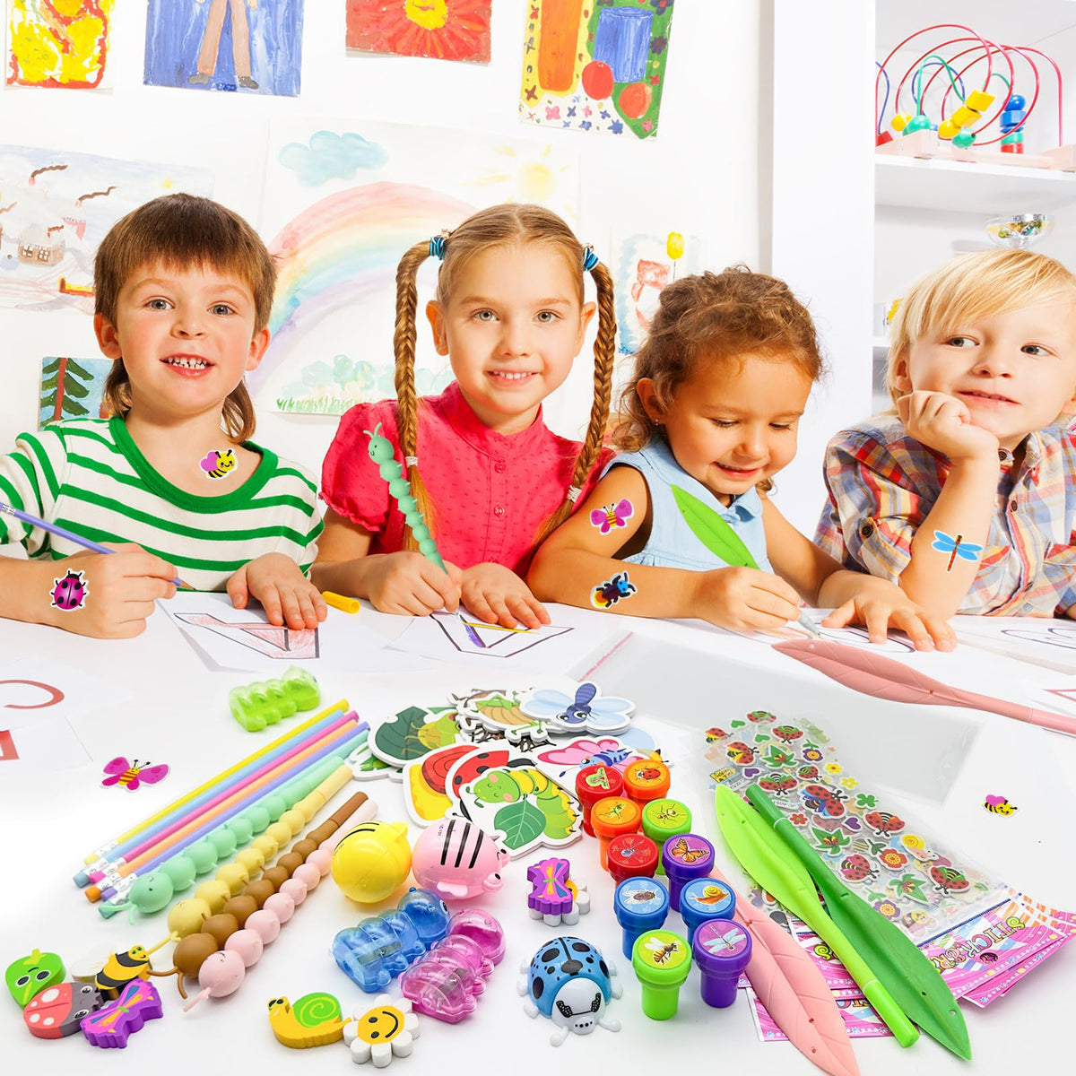 Cinrobiye bug stickers inspire creativity and classroom displays.