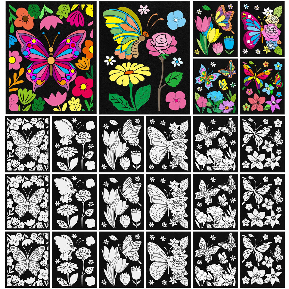 Cinrobiye butterfly velvet poster 8x10 for calm, enjoyable coloring.