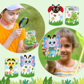 Cinrobiye clear bug viewer jars offer easy insect observation.