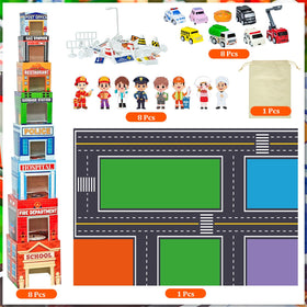 Cinrobiye wooden figures show diverse community workers for role play and vocabulary building.