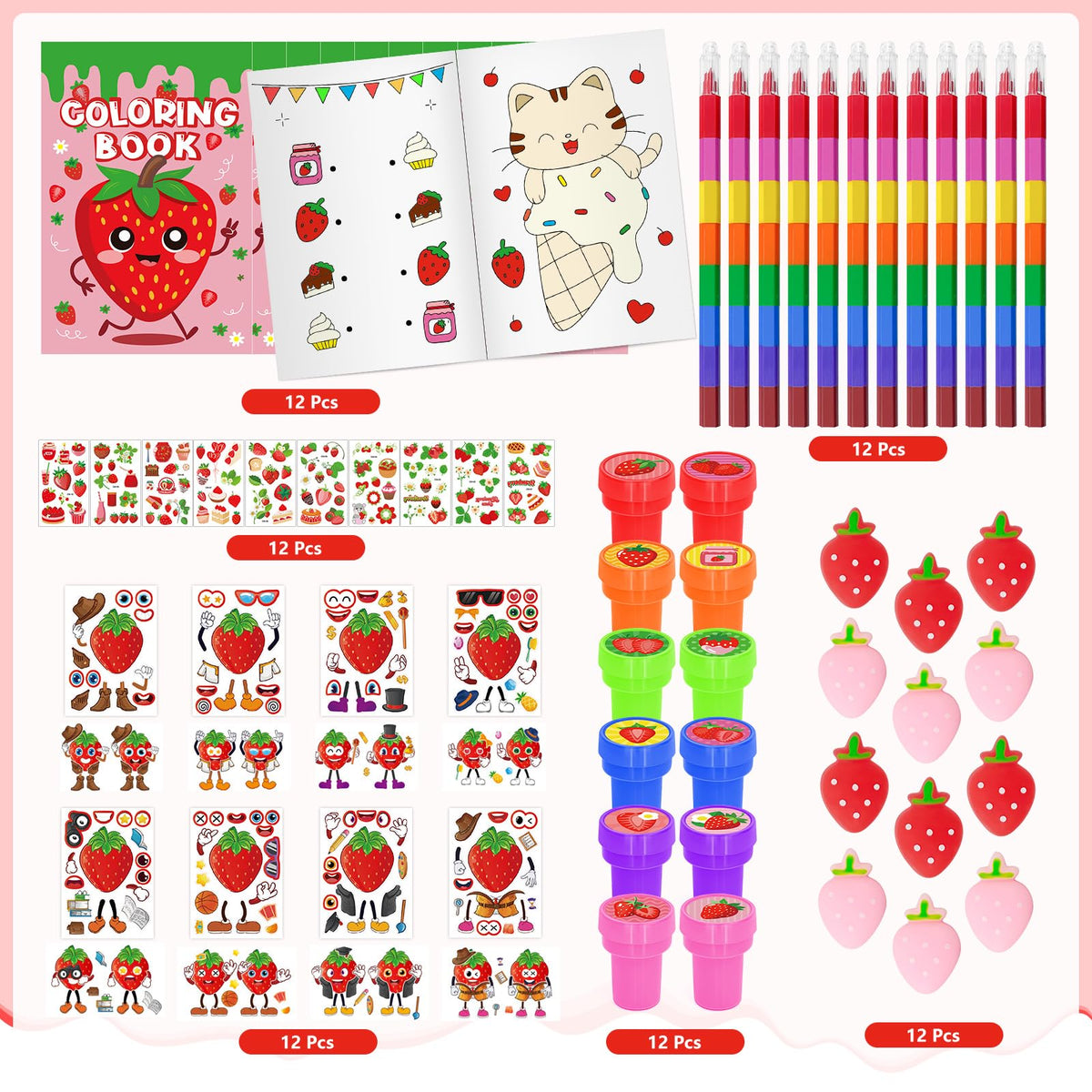 Cinrobiye crayons 12-pack with bright colors for arts and screen-free fun.