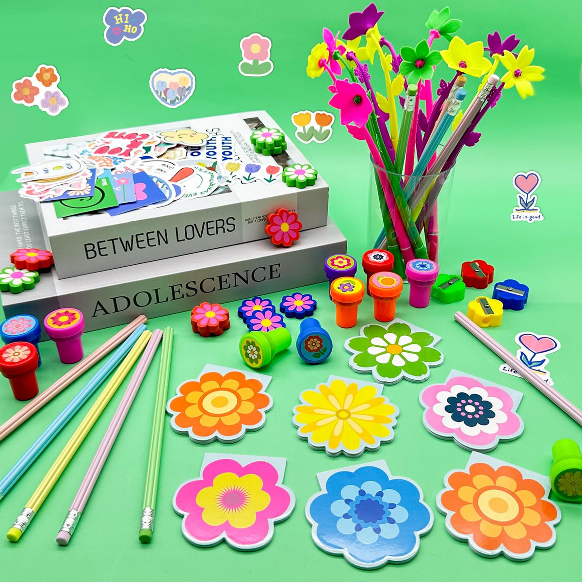 Cinrobiye daisy erasers with cheerful floral design wipe mistakes easily