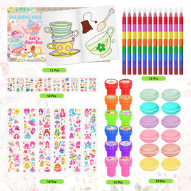 Cinrobiye DIY stickers with floral tea motifs for personalized favors.