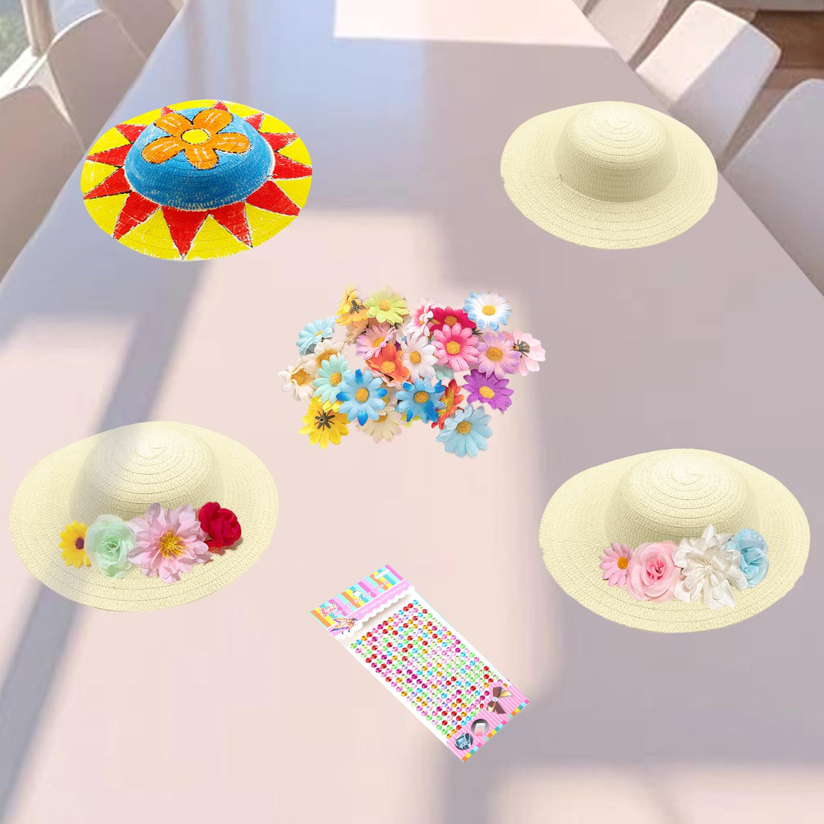 Cinrobiye double-sided tape helps kids assemble petals securely during craft time.