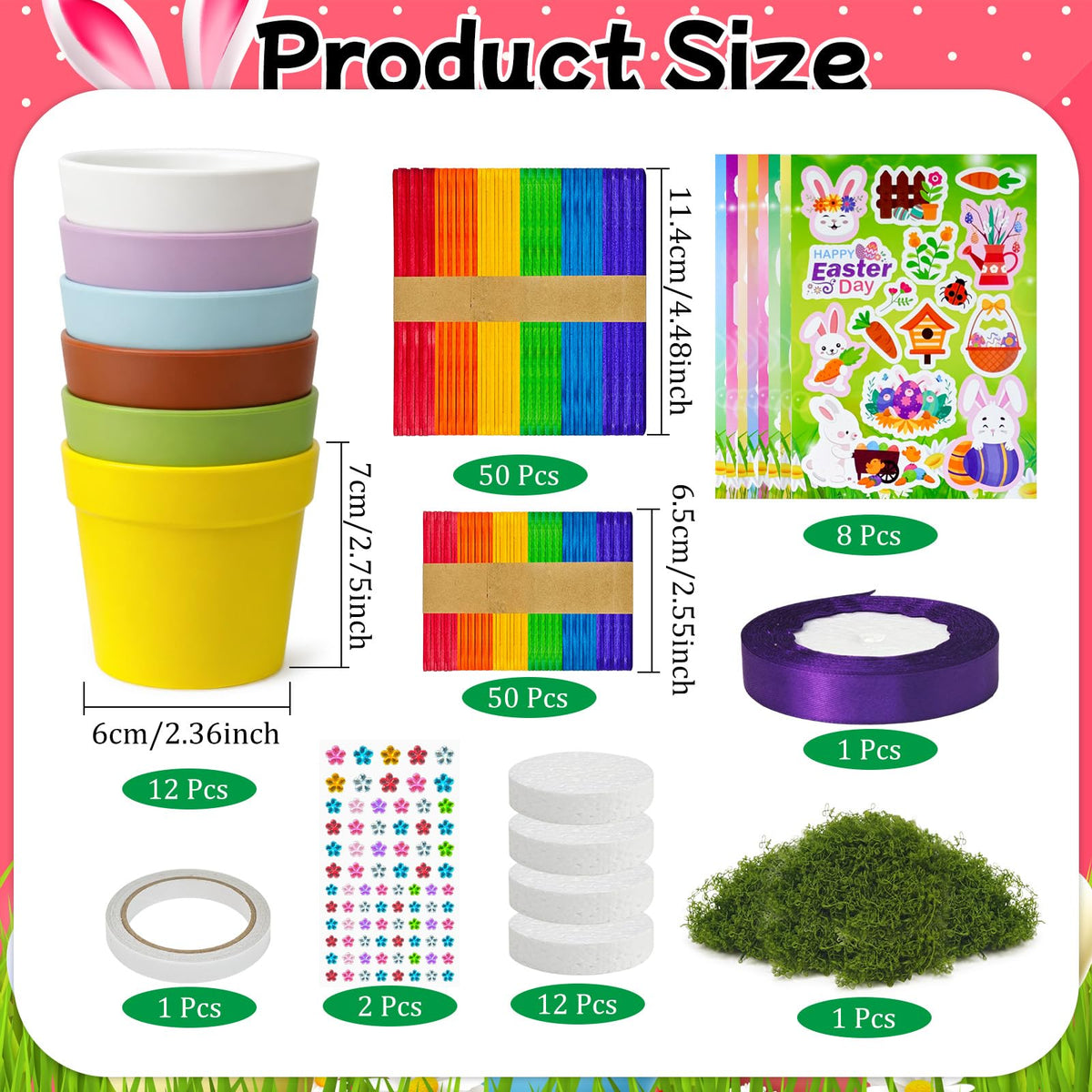 Cinrobiye Easter Cross Kit craft sticks form a sturdy cross