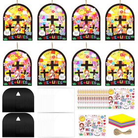 Cinrobiye Easter cross suncatcher templates for church windows