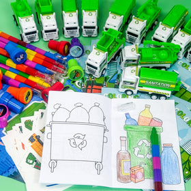 Cinrobiye garbage truck stamps add texture and fun to crafts.