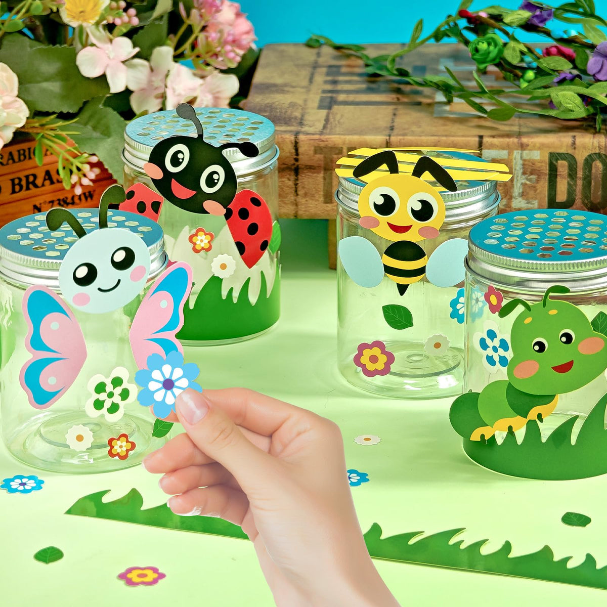 Cinrobiye grass scene cardstock sheets to create natural backgrounds.