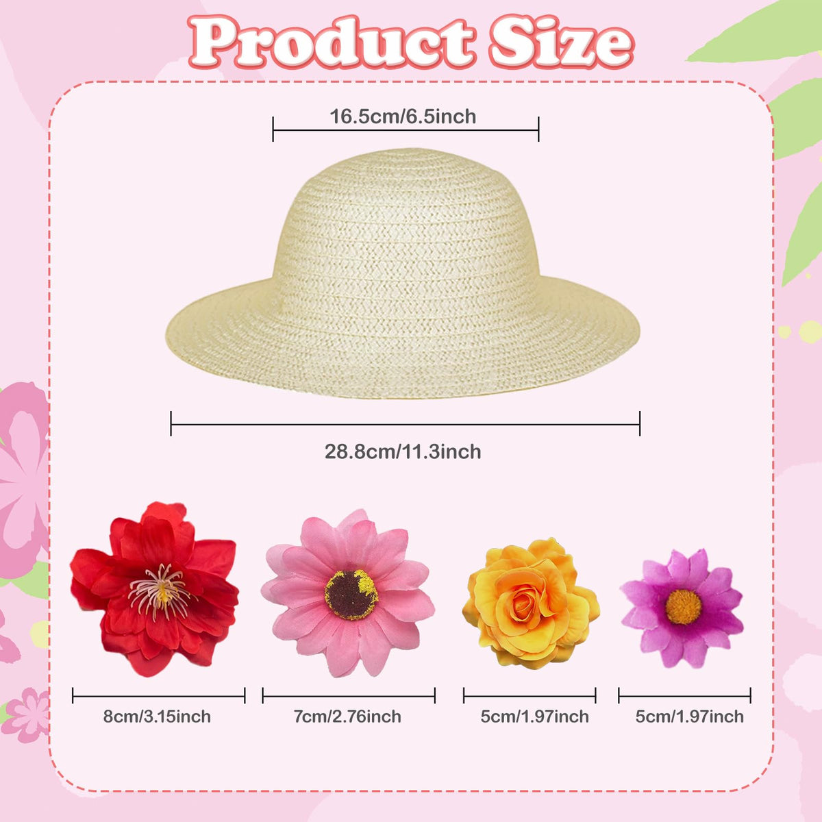 Cinrobiye hats with artificial flowers inspire imaginative decorating for birthdays, school events, and pretend tea parties.