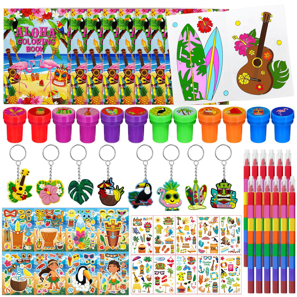 Cinrobiye Hawaiian Luau Favors Bundle – vibrant party goodies for summer celebrations