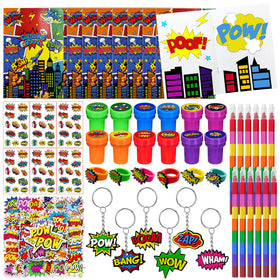 Cinrobiye hero party favors coloring books with vivid comic designs for kids' party fun