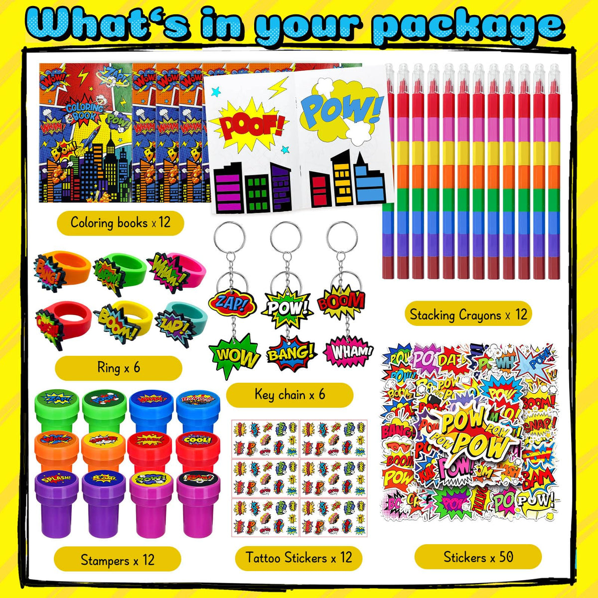 Cinrobiye rainbow stacking pencils offering colorful, practical party keepsakes