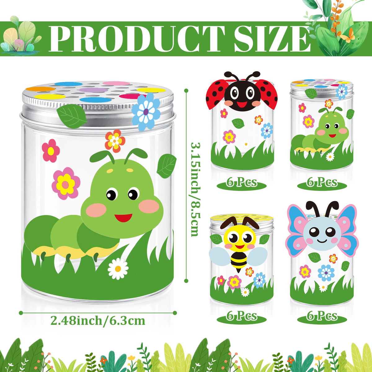 Cinrobiye insect-themed cardstock sheets for colorful nature crafts.
