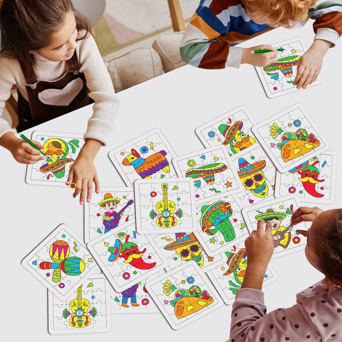 Cinrobiye 12-color pens pack for coloring and finishing puzzles