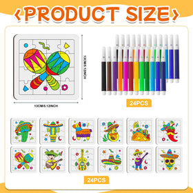 Cinrobiye 24-piece puzzle featuring a donkey design for classroom crafts