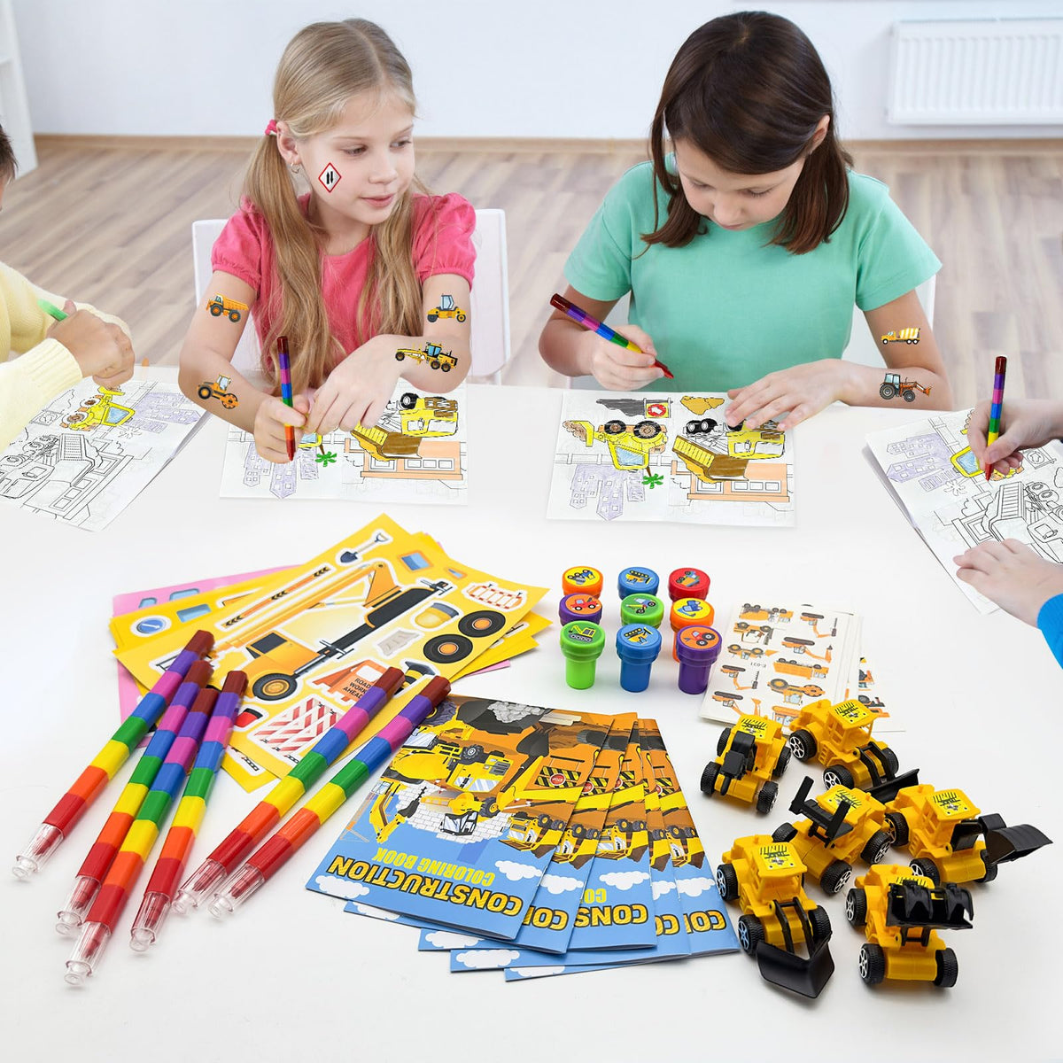Cinrobiye mini construction vehicles for interactive prize displays.