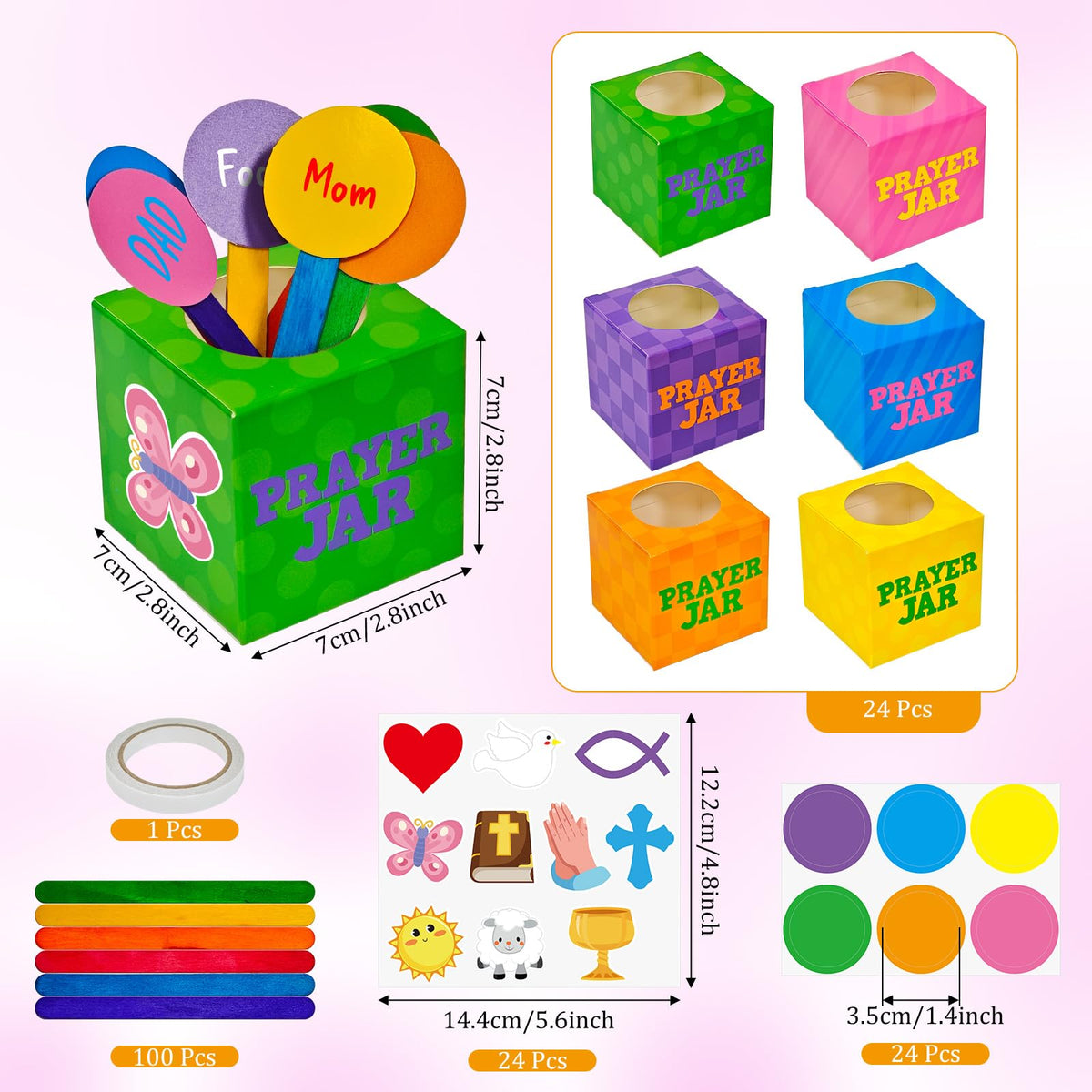 Cinrobiye prayer box stickers for decorating and personal messages