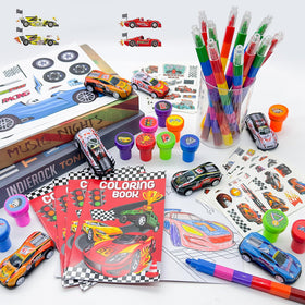 Cinrobiye race car tattoos emphasize safe, removable designs for party entertainment