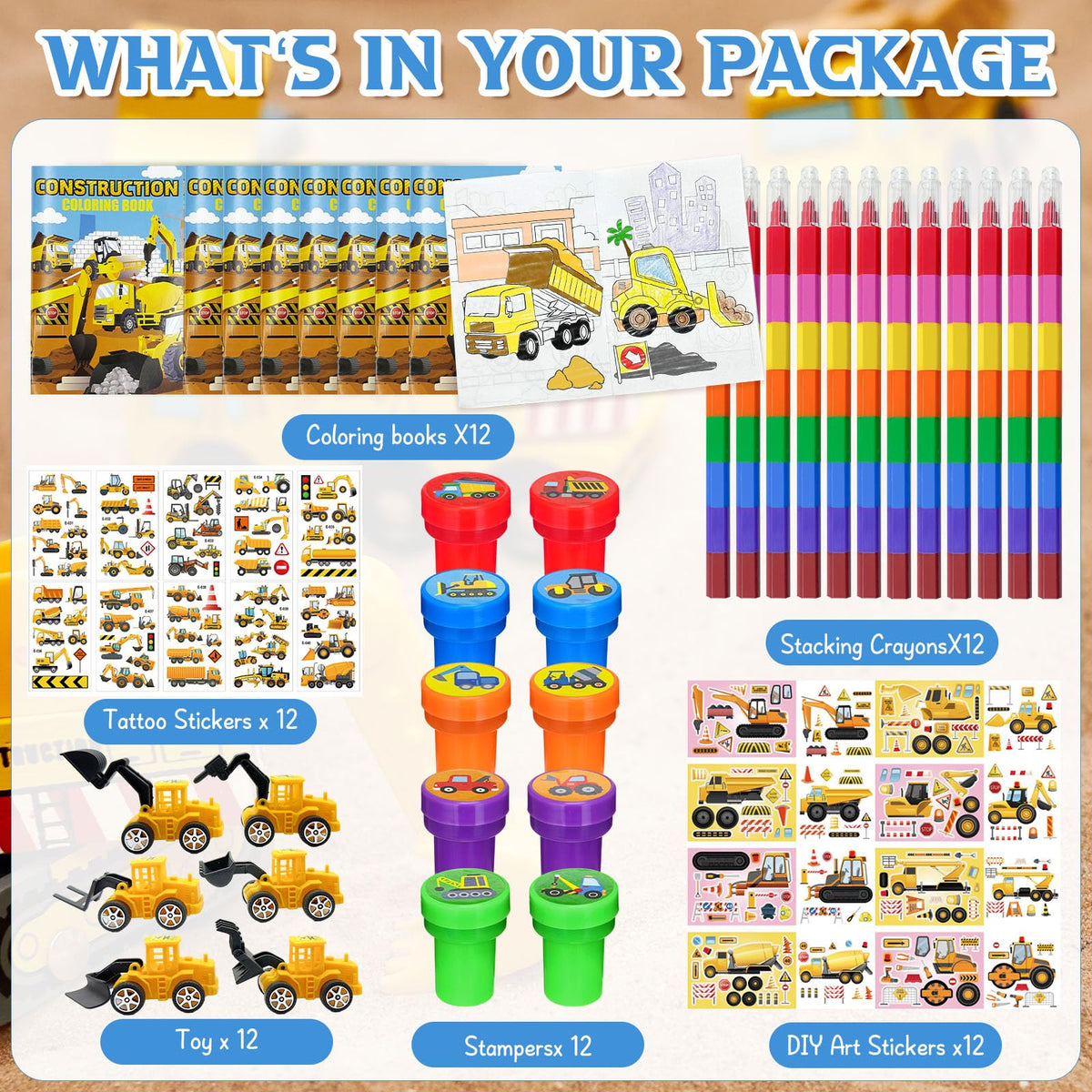 Cinrobiye stacking crayons in vivid colors keep little hands busy.